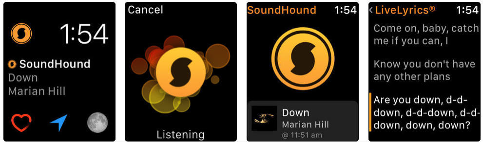 Soundhound App Apple watch