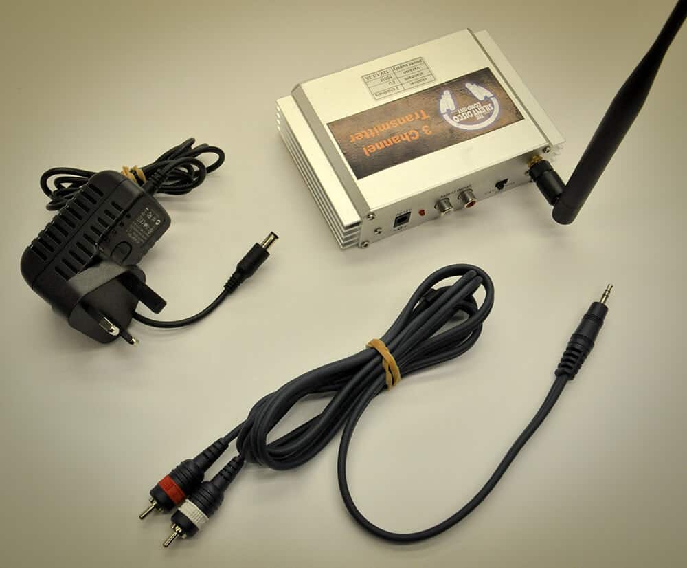 Silent disco transmitter