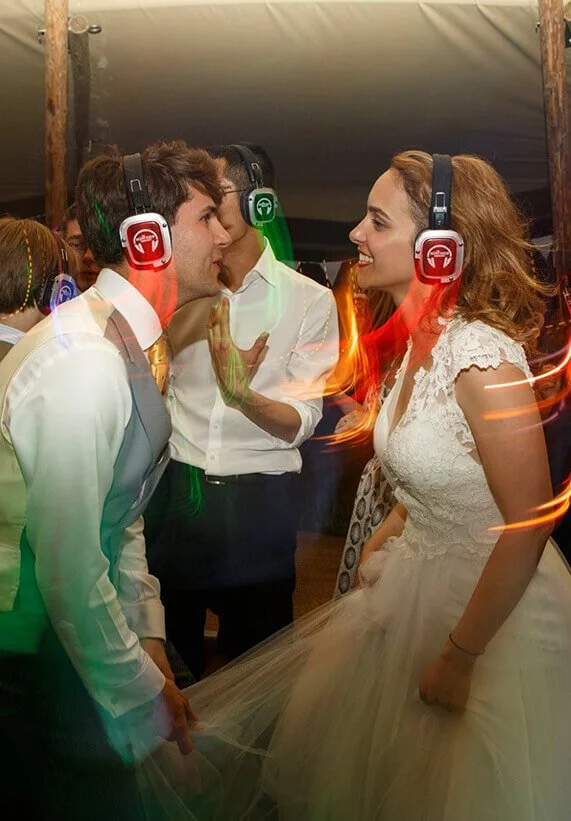 Hire a silent disco for your wedding from The Silent Disco Company